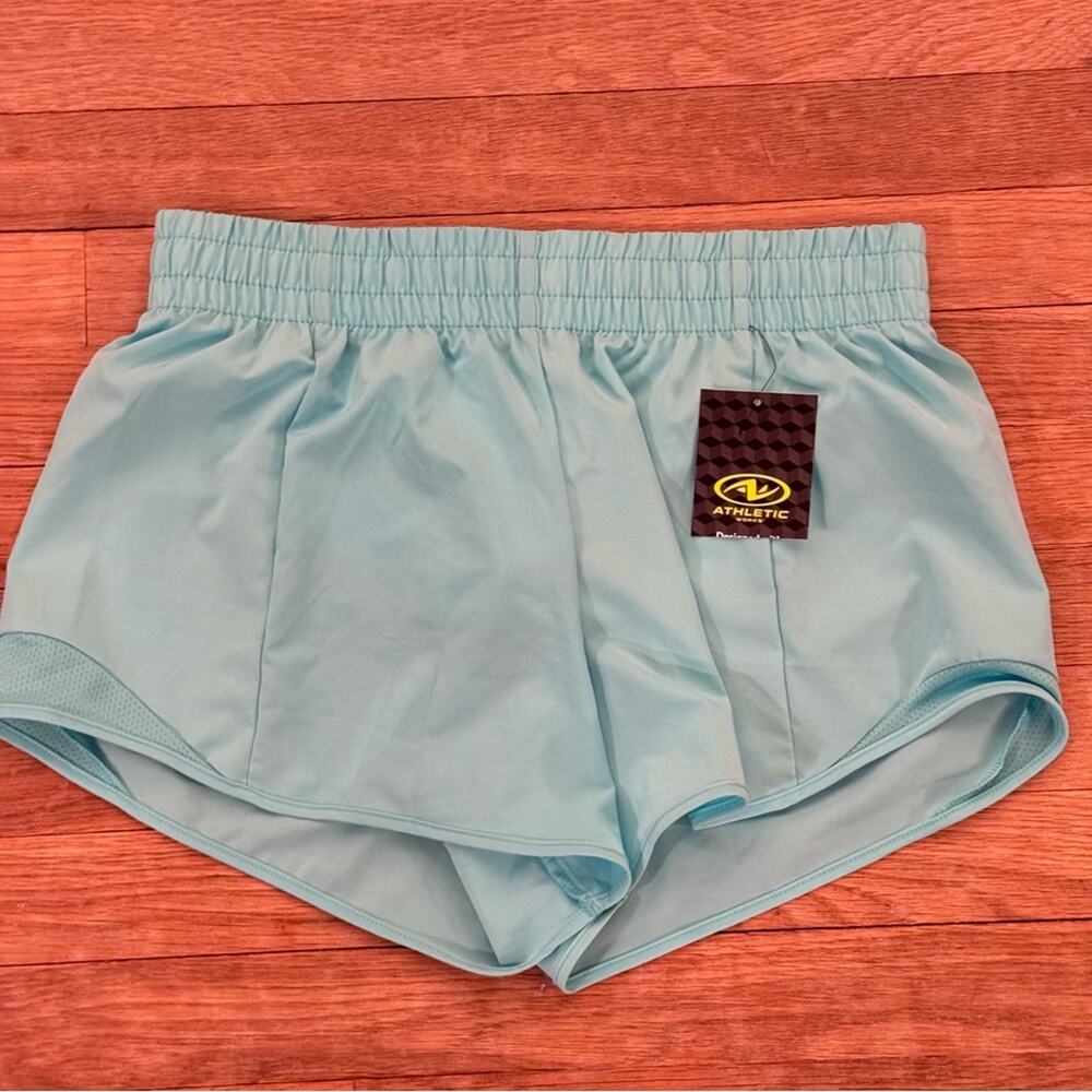 NWT Athletic Works running activewear shorts Surfside blue size medium M
b56